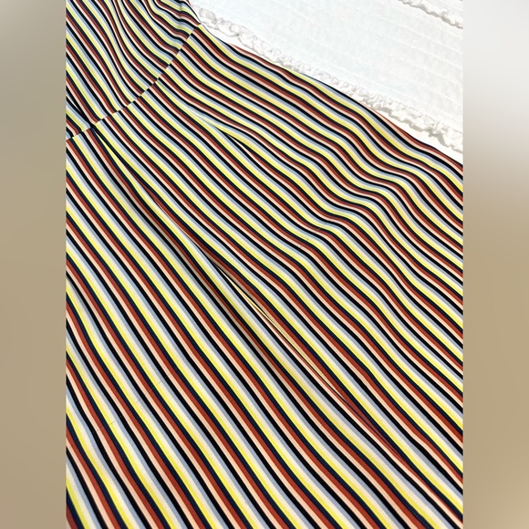 Vintage DVF Diane Von Furstenberg Retro Mod Rainbow Strior Sheath Dress MIDI 8 - Picture 6 of 11